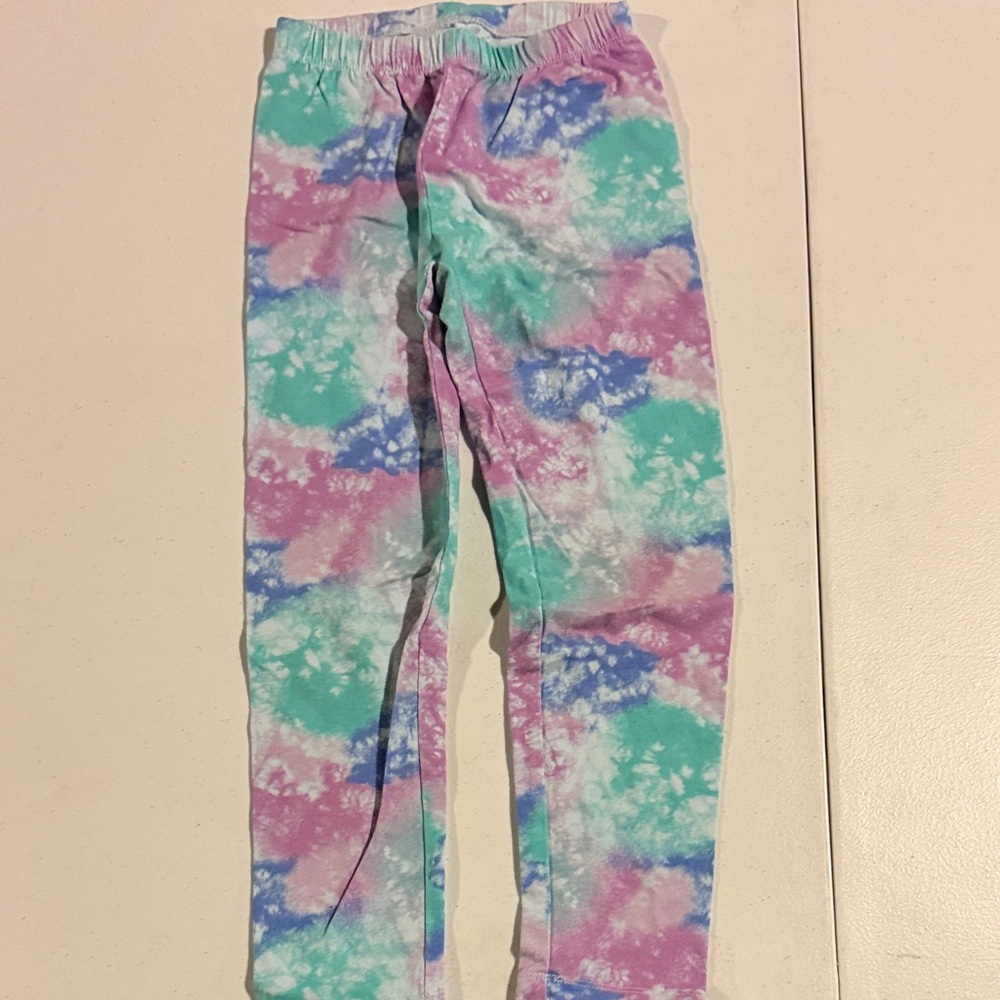 Cat & Jack Girls Tie-Dye Pastel Leggings - Pink, Blue, Teal